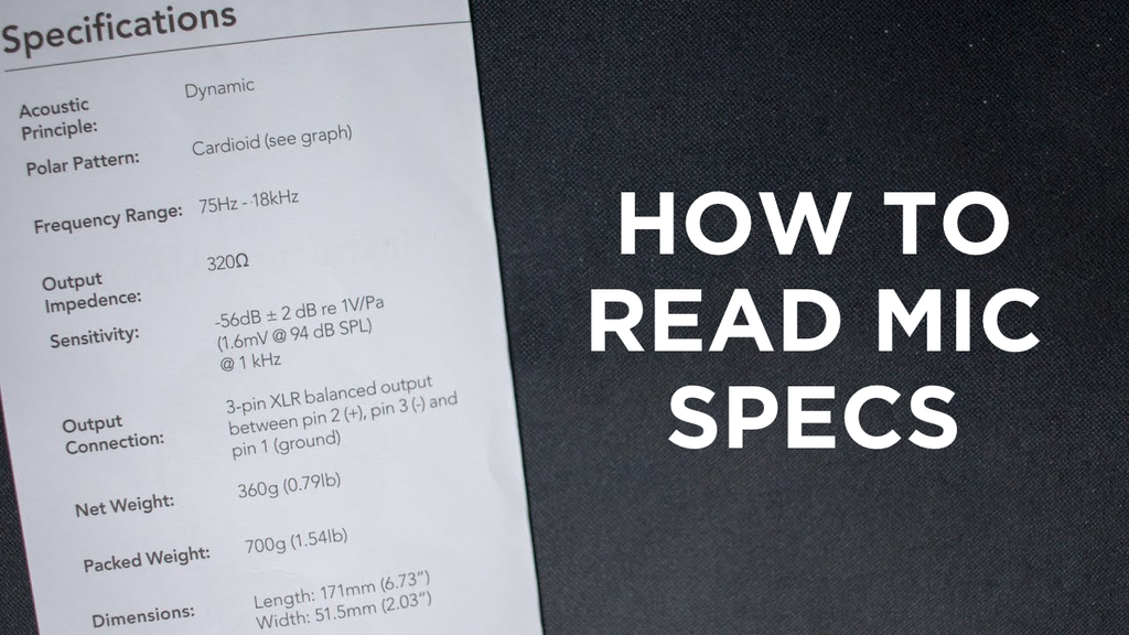 How To Read Microphone Spec-Sheet? – JZ Recording Equipment